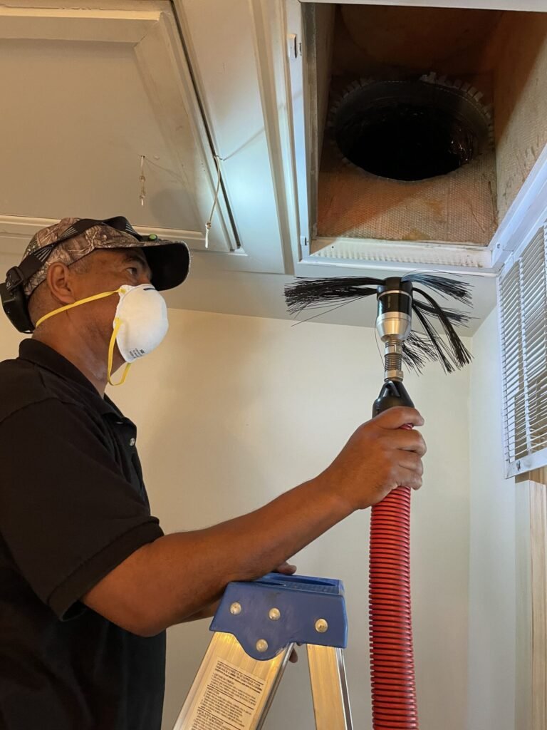 duct cleaning with machine scaled