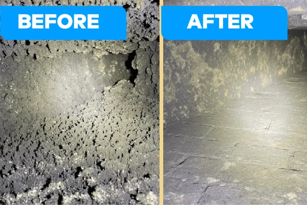 before after chimney cleaning