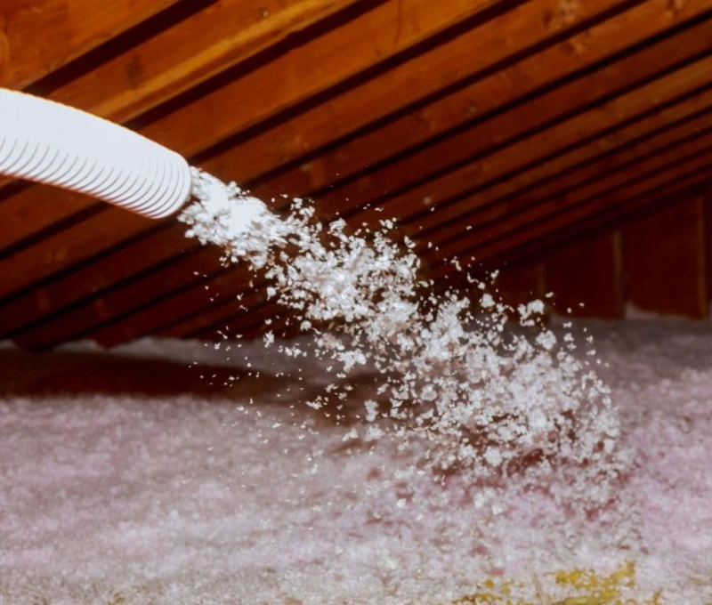 Attic insulation process